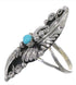Southwest Sterling Silver Turquoise Jewelry  Ring Size 4-1/2 NS54759