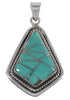 Genuine Sterling Silver And Turquoise Slide Pendant EX29604