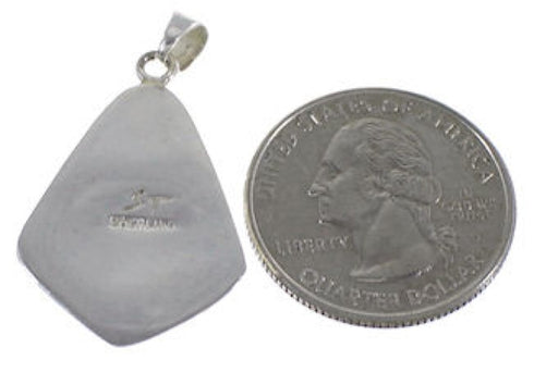 Genuine Sterling Silver And Turquoise Slide Pendant EX29604