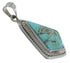 Southwest Sterling Silver And Turquoise Slide Pendant EX29605