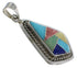 Sterling Silver And Multicolor Inlay Slide Pendant EX29611