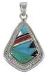 Southwestern Multicolor Inlay and Sterling Silver Pendant IS58579