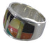 Sterling Silver Turquoise Multicolor Whiterock Ring Size 6-1/2 HS34901