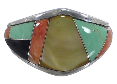Sterling Silver WhiteRock Multicolor Jewelry Ring Size 6-3/4 NS46664