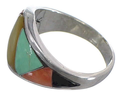 Sterling Silver WhiteRock Multicolor Jewelry Ring Size 6-3/4 NS46664