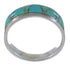 Genuine Sterling Silver Turquoise Inlay Ring Size 5-1/4 UX37002