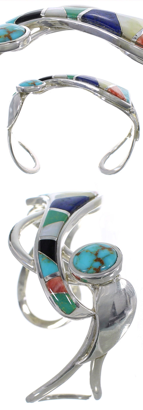 Multicolor And Silver Southwestern Bracelet TX40249