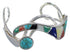 Multicolor And Sterling Silver Southwest Bracelet TX40250