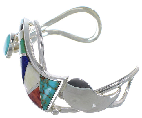 Multicolor And Sterling Silver Southwest Bracelet TX40250