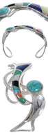 Multicolor And Sterling Silver Southwest Bracelet TX40250