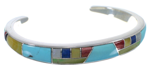 Multicolor Southwest Authentic Sterling Silver Bracelet TX40269