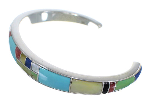 Multicolor Southwest Authentic Sterling Silver Bracelet TX40269