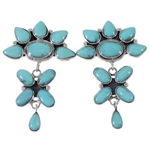 Sterling Silver Southwest Turquoise Earrings BW62547