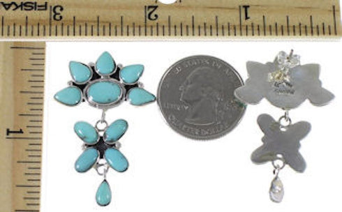 Sterling Silver Southwest Turquoise Earrings BW62547