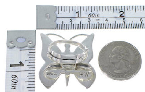 Multicolor Butterfly Jewelry Adjustable Ring Size 8 9 10 DW72691