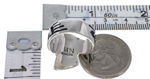 Multicolor Inlay Genuine Sterling Silver Ring Size 5-1/2 NS43619