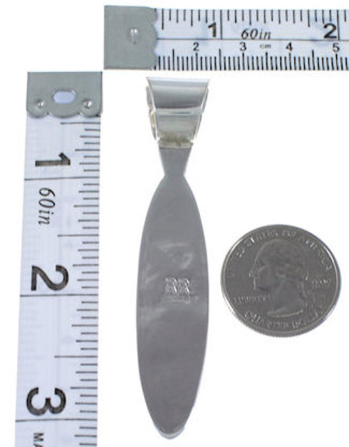 Genuine Sterling Silver Turquoise Opal Pendant MX22263