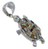 Southwest Turtle Multicolor Inlay Jewelry Pendant PX29422