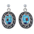Multicolor Southwest Sterling Silver Post Dangle Earrings FX32844