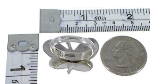 Sterling Silver Butterfly Multicolor Tiger Eye Ring Size 6-3/4 AW72598