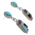Multicolor Southwestern Sterling Silver Post Dangle Earrings PS63252