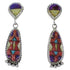 Multicolor Inlay Southwest Sterling Silver Earrings PS63096