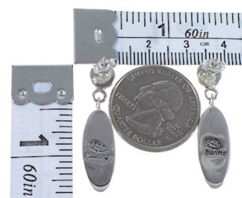 Post Dangle Multicolor Inlay Sterling Silver Jewelry Earrings BW63099