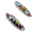 Multicolor Inlay Sterling Silver Southwest Earrings EX32409