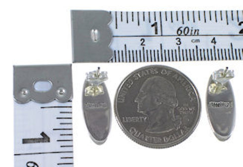 Multicolor Inlay Sterling Silver Southwest Earrings EX32409