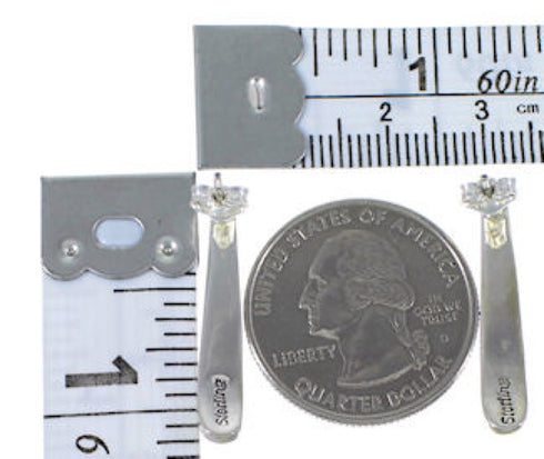 Southwest Post Earrings Multicolor Inlay Sterling Silver BW63199