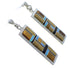 Tiger Eye And Multicolor Sterling Silver Earrings EX41214