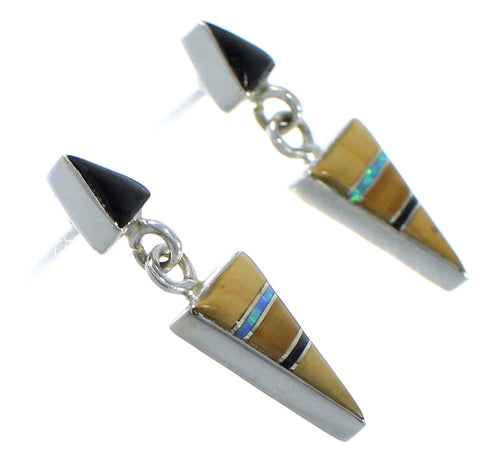 Southwestern Multicolor Inlay Earrings EX41223