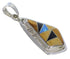Southwest Silver Multicolor Pendant EX41257
