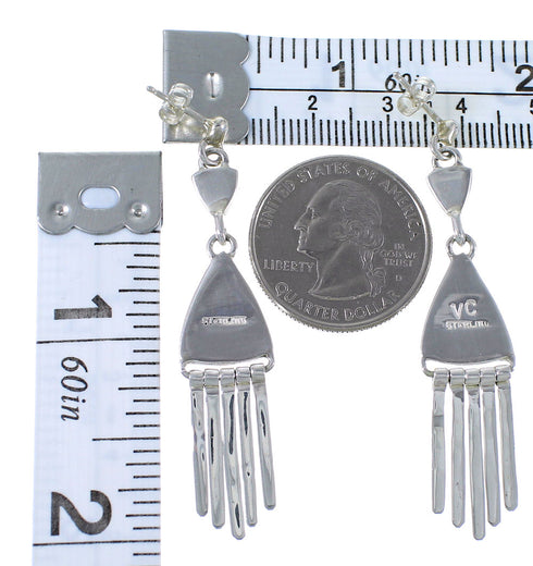 Multicolor Inlay And Sterling Silver Earrings EX41006