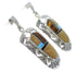 Tiger Eye And Multicolor Inlay Earrings EX41014
