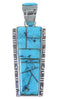 Turquoise Inlay Southwest Silver Pendant PX41550