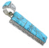 Turquoise Inlay Southwest Silver Pendant PX41550