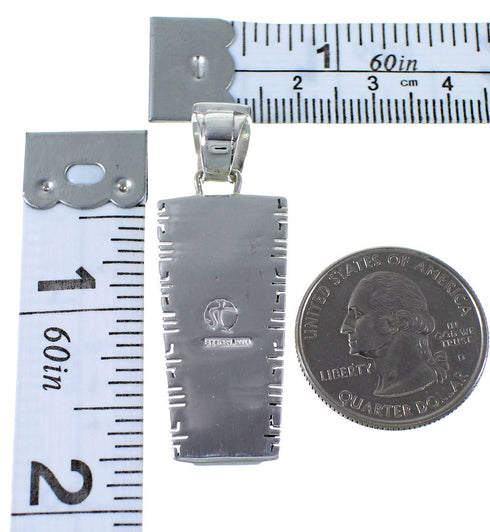 Turquoise Inlay Southwest Silver Pendant PX41550