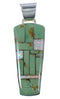 Southwest Silver Turquoise And Opal Inlay Pendant Jewelry PX41703