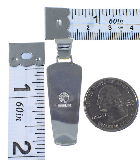 Southwest Silver Turquoise And Opal Inlay Pendant Jewelry PX41703