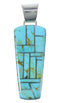 Southwest Authentic Sterling Silver Turquoise Pendant PX41752