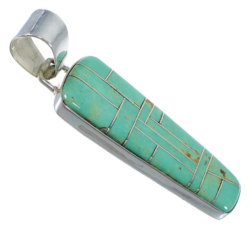 Silver Jewelry Turquoise Inlay Pendant PX41756