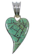 Southwestern Heart Sterling Silver Turquoise Pendant PX41818