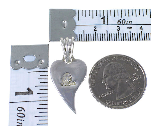Southwestern Heart Sterling Silver Turquoise Pendant PX41818