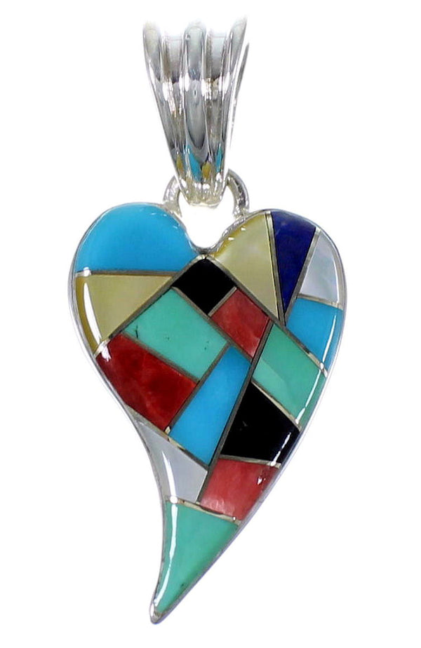 Sterling Silver Multicolor Jewelry Southwest Pendant PX41849