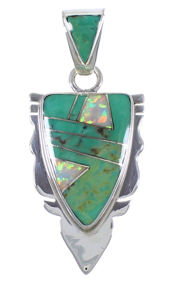 Southwestern Jewelry Opal Turquoise Pendant PX42099