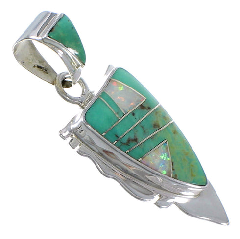 Southwestern Jewelry Opal Turquoise Pendant PX42099