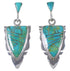 Southwest Turquoise Inlay And Silver Earrings EX44492