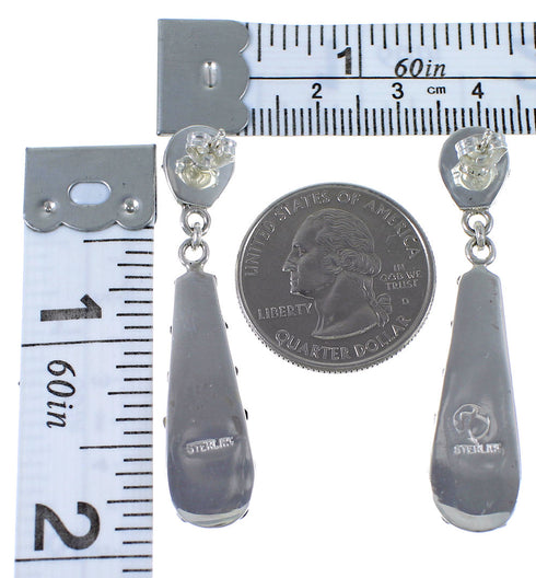 Southwest Turquoise And Opal Silver Earrings EX41082