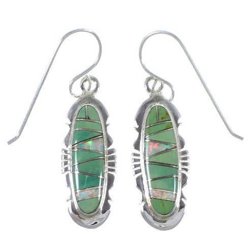 Turquoise And Opal Southwest Earrings EX41133